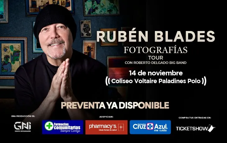 Afiche del concierto de Rubén Blades